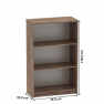 Irodai polcos szekrény, kraft dunkel/fehér, JOHAN 2 NEW 03