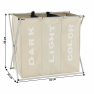 szövet szennyestartó kosár, szürke-bézs, LAUNDRY NEW TYP 3