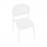 Rakásolható szék, fehér, FEDRA NEW
