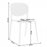 Rakásolható szék, fehér, FEDRA NEW