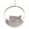Függő fotel, átlátszó/arany/szürke, BUBBLE TYP 1