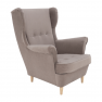 Füles fotel, bézs-szürke/bükk, RUFINO 2 NEW