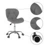Irodai fotel, szürke/króm, ARGUS NEW Irodai fotel, szürke/króm, ARGUS NEW