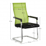 Konferencia szék, zöld/fekete, RIMALA NEW
