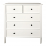 Komód, fehér/fekete, TEANA