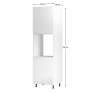 Élelmiszer szekrény, fehér/fehér extra magasfényű, bal, AURORA D60P Élelmiszer szekrény, fehér/fehér extra magasfényű, bal, AURORA D60P