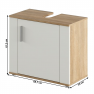 Szekrény mosogató alá, sonoma tölgy/matt fehér, LESSY NEW 02
