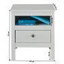Éjjeliszekrény 1S, fehér, OLJE