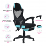 Irodai/gamer szék, fekete/neomint, JORIK
