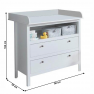 Komód pelenkázóasztallal 2S, fehér, OLJE