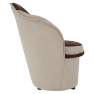 Fotel tárhellyel, bézs/barna, PERSI