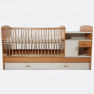 Kombi pelenkázós babaágy Natural