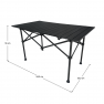 Kempingasztal, fekete, MAKUR