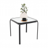 Kerti kisasztal, fekete acél/edzett üveg, RAMOL