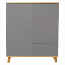 Egy ajtós négy fiókos komód MiniGrey