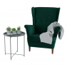 Füles fotel, zöld/dió, RUFINO 3 NEW