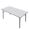 Étkezőasztal, fehér/fekete, 160x80x75 cm, NALAK TYP 3