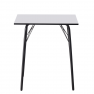 Étkezőasztal, fehér/fekete, 70x70x75 cm, NALAK TYP 1