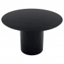 Étkezőasztal, fekete, átmérő 120 cm, MAHIR TYP 2