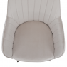 Design fotel, bézses szürke Velvet szövet, AURIL