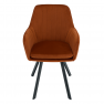 Design fotel, terrakotta Velvet szövet, AURIL