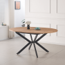 Kihúzható étkezőasztal, artisan tölgy/fekete, 120x120-160x75 cm, ABERO TYP 2
