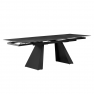 Kihúzható étkezőasztal, grafit/fekete, 160-240x90 cm, SALAL