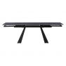 Kihúzható étkezőasztal, grafit/fekete, 160-240x90 cm, SALAL