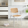 Rakásolható szék, fehér/bézs, RAVID TYP 2