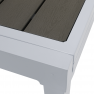 Kerti kihúzható asztal, fehér acél/szürke, DORIO Kerti kihúzható asztal, fehér acél/szürke, DORIO