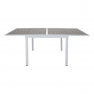 Kerti kihúzható asztal, fehér acél/szürke, DORIO Kerti kihúzható asztal, fehér acél/szürke, DORIO