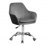 Irodai fotel, szürke Velvet anyag/króm, KLIAN Irodai fotel, szürke Velvet anyag/króm, KLIAN