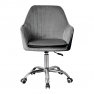 Irodai fotel, szürke Velvet anyag/króm, KLIAN Irodai fotel, szürke Velvet anyag/króm, KLIAN
