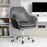 Irodai fotel, szürke Velvet anyag/króm, KLIAN Irodai fotel, szürke Velvet anyag/króm, KLIAN