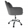 Irodai fotel, szürke Velvet anyag/króm, KLIAN Irodai fotel, szürke Velvet anyag/króm, KLIAN