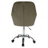 Irodai fotel, szürkésbarna Taupe Velvet anyag/króm, KLIAN