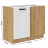 Alsó szekrény, fehér/artisan tölgy, LULA 105 ND 1F BB