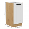 Alsó szekrény, fehér/artisan tölgy, LULA 40D 1F BB Alsó szekrény, fehér/artisan tölgy, LULA 40D 1F BB