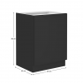 Alsó szekrény, fekete, SIBER 60 D 1F BB Alsó szekrény, fekete, SIBER 60 D 1F BB