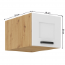 Felső szekrény, fehér/artisan tölgy, LULA 40 NAGU-36 1F Felső szekrény, fehér/artisan tölgy, LULA 40 NAGU-36 1F