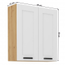 Felső szekrény, fehér/artisan tölgy, LULA 80 G-90 2 F Felső szekrény, fehér/artisan tölgy, LULA 80 G-90 2 F