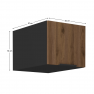 Felső szekrény, okapi dió/fekete, MENZO 40 NAGU-36 1F