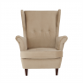 Füles fotel, arany-bézs/dió, RUFINO 3 NEW
