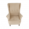 Füles fotel, arany-bézs/dió, RUFINO 3 NEW