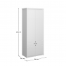 Szekrény 4D1S, fehér, ERODIN