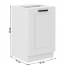 Mosogató szekrény, fehér, LULA 50 ZL 1F BB Mosogató szekrény, fehér, LULA 50 ZL 1F BB
