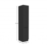 Magas szekrény, fekete, SIBER 40 DK-210 2F