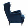Füles fotel, kék/dió, RUFINO 3 NEW