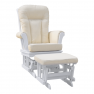 Hintaszék lábtartóval, fehér/krém, SAFORD