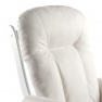Hintaszék lábtartóval, fehér/krém, SAFORD